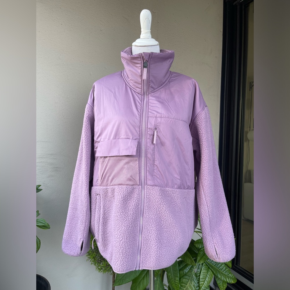 🌿 H&M MOVE Technical Parka with Patch Pockets in Purple, L